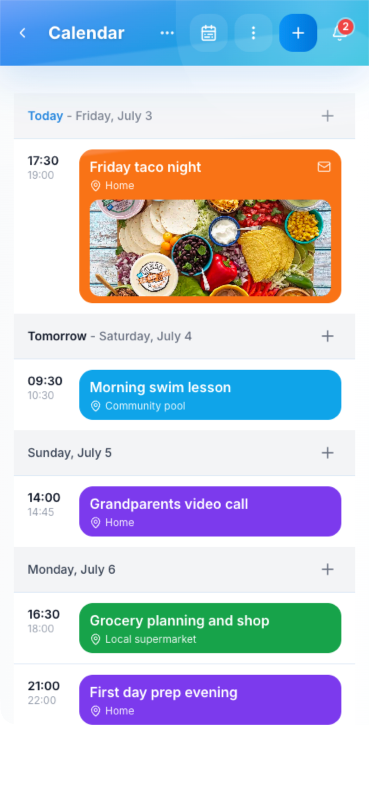 Shared Calendar screenshot