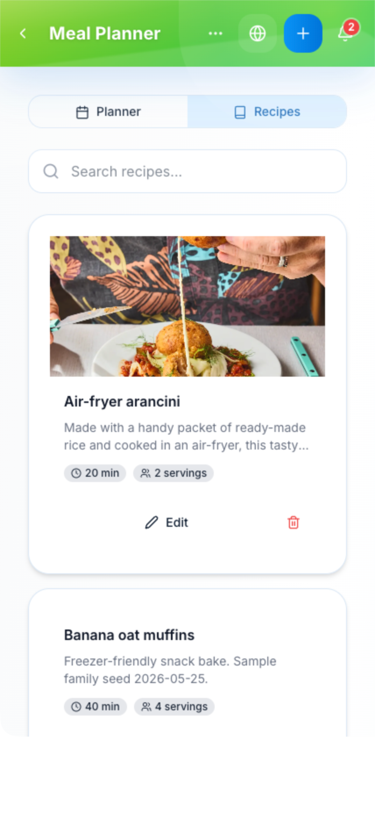 Recipe Box screenshot