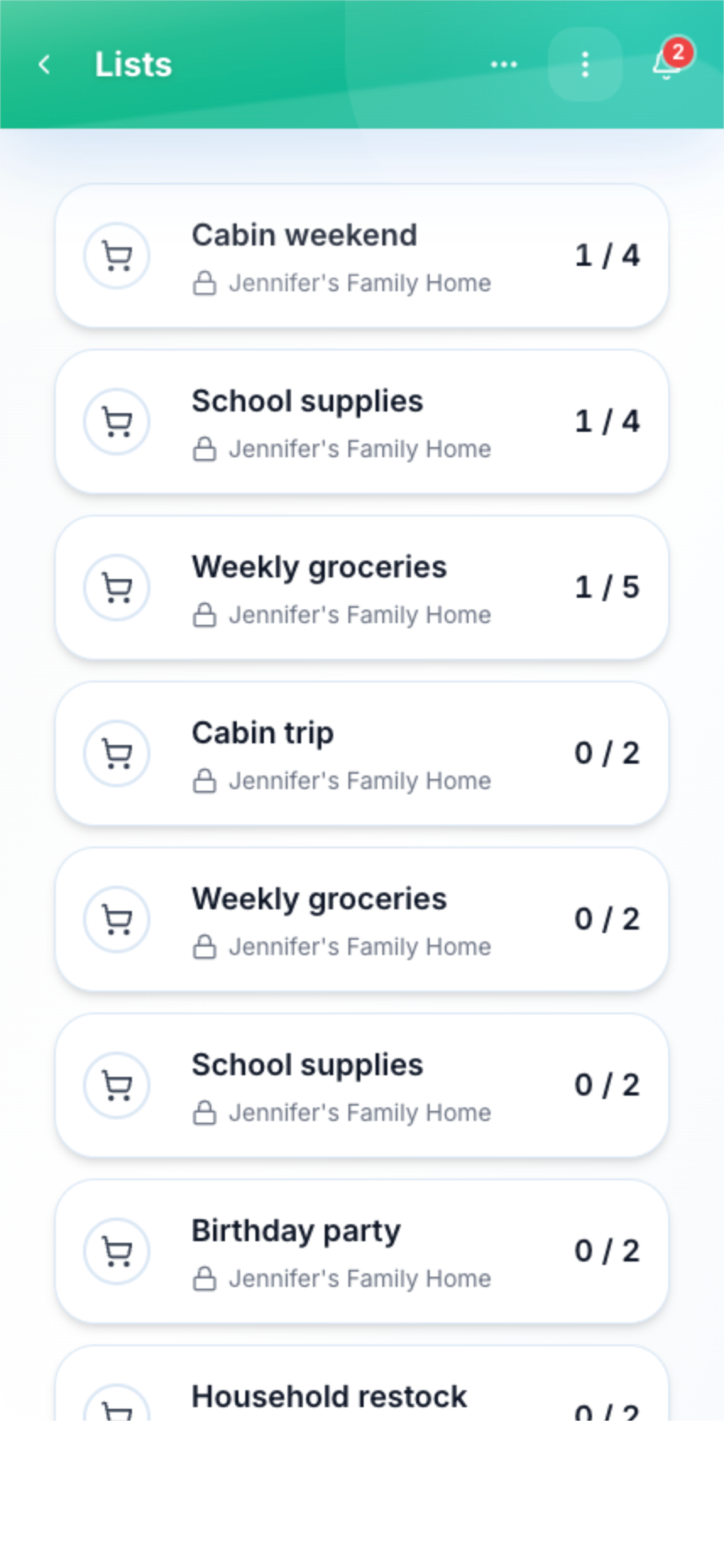 Shopping screenshot