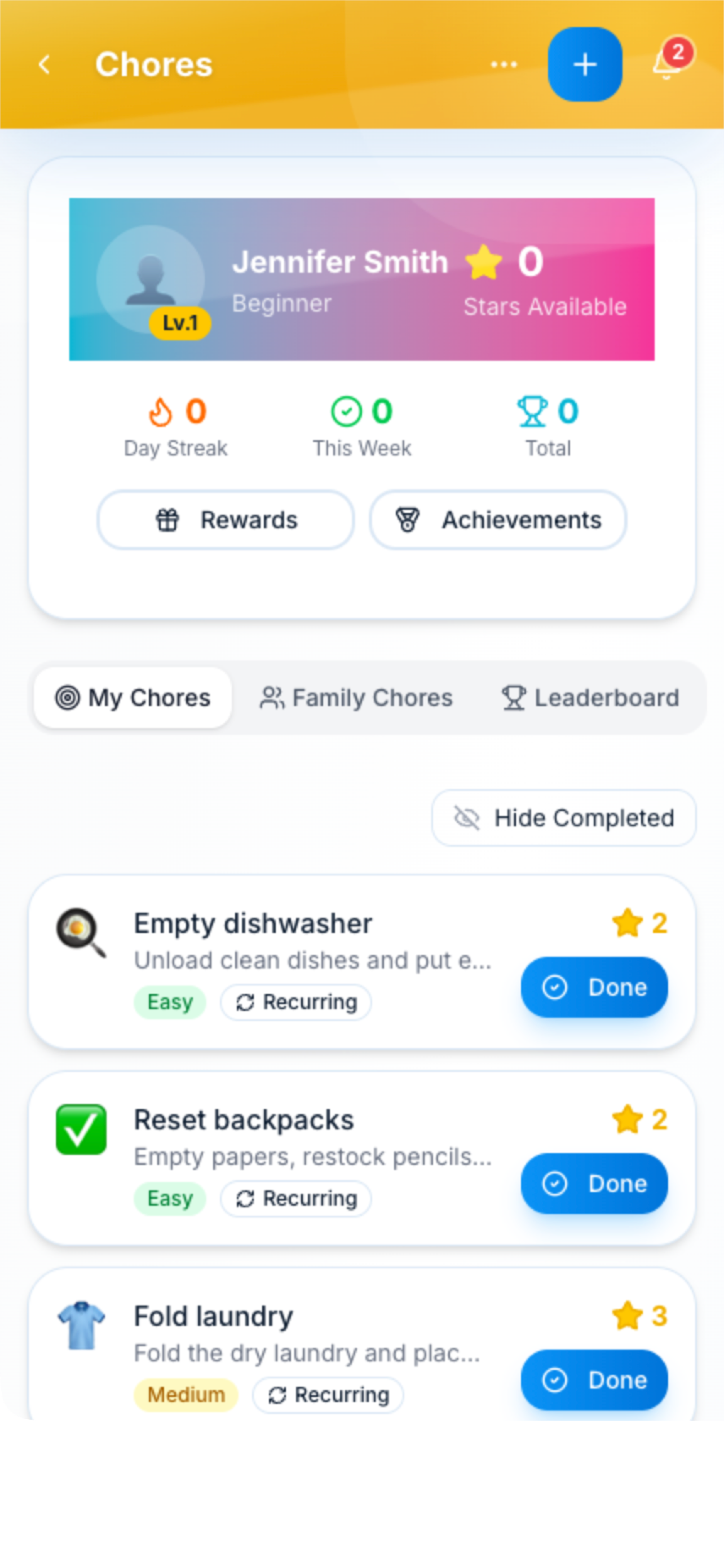 Chores screenshot