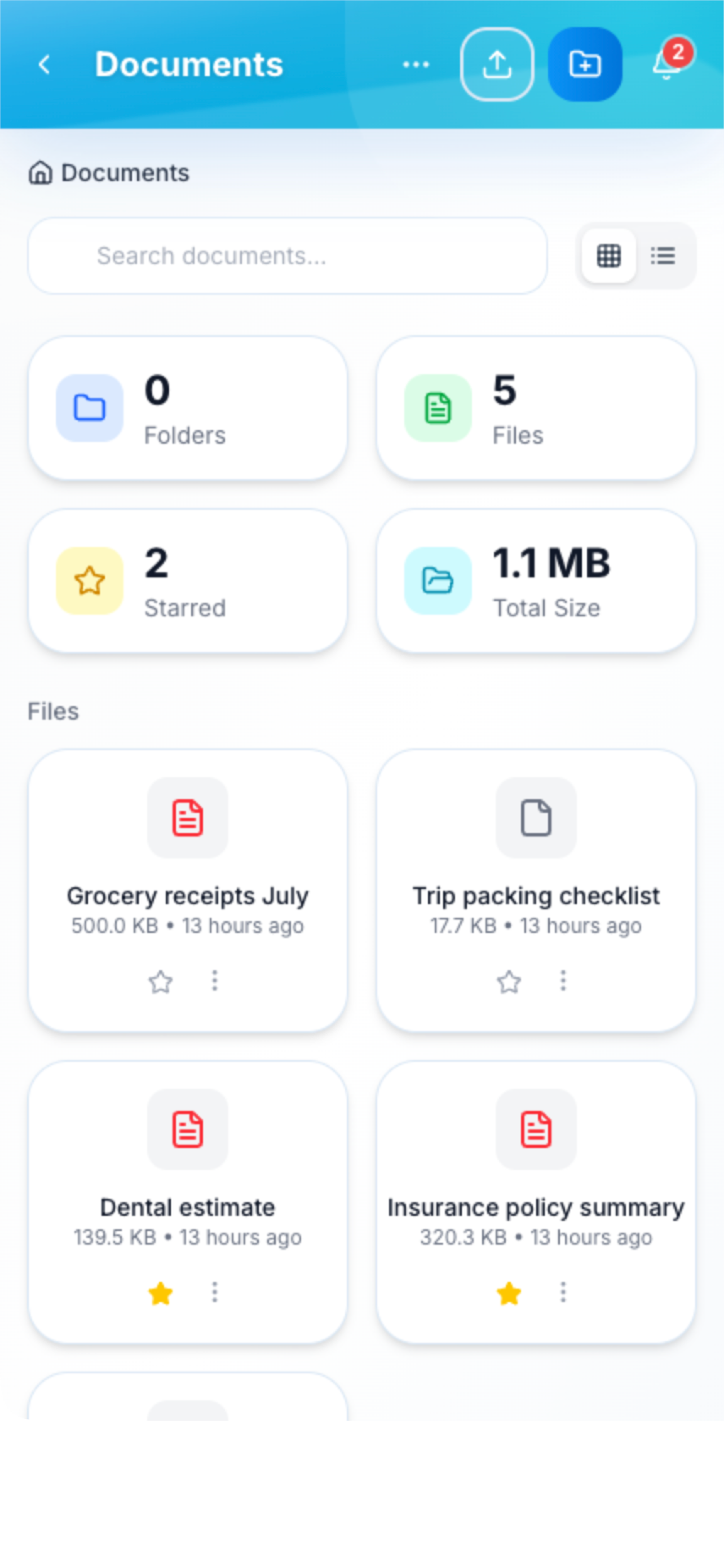 Documents screenshot