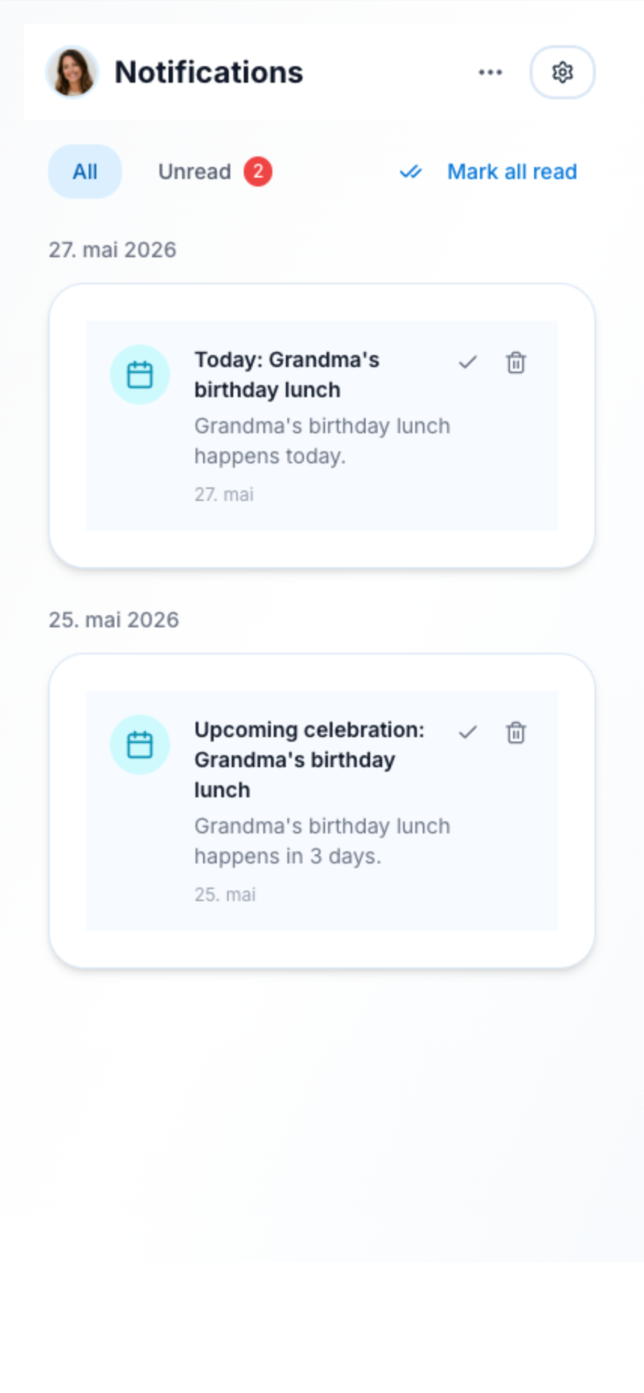 Notifications screenshot